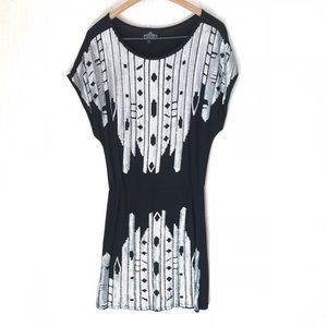 Nordstrom Angie Black & Silver Sequin Dress, Med